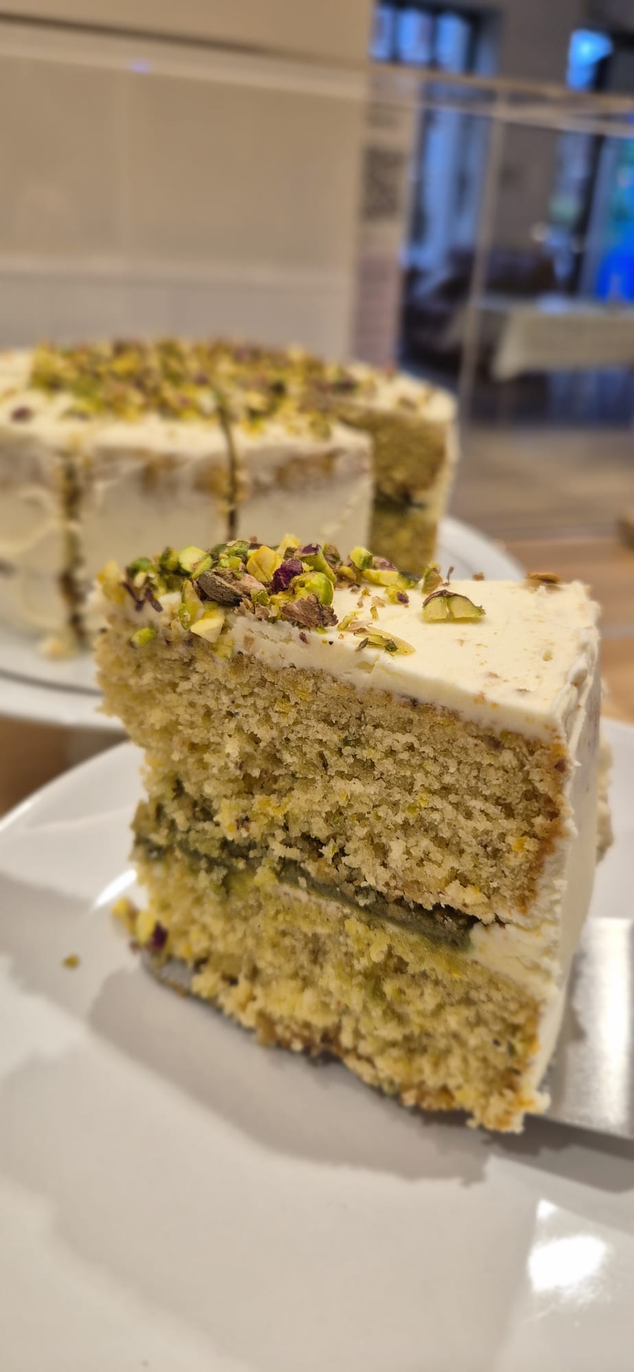 CJ's pistachio, lemon and cardamom cake